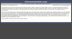 Desktop Screenshot of circumstraint.com